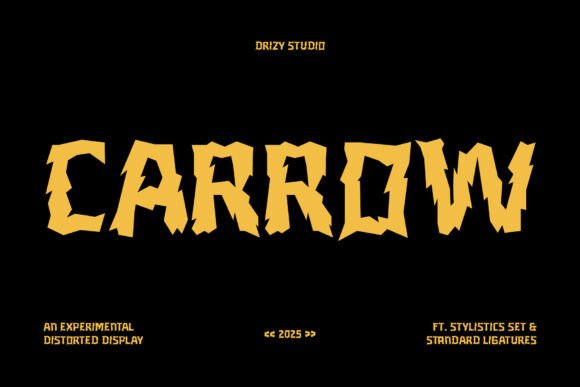 Carrow: Experimental Distorted Display Font for Scroll-Stopping Campaigns