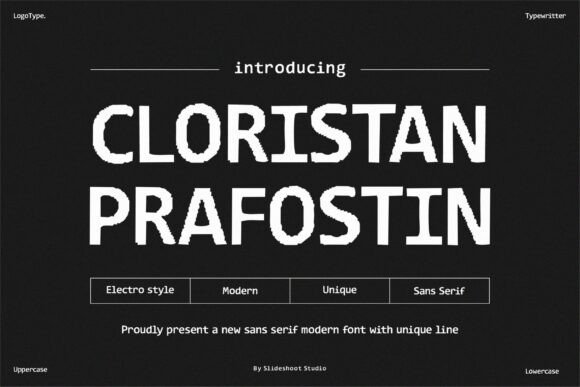 Cloristan Prafostin: A Bold, Electro-Inspired Sans Serif for Futuristic Branding