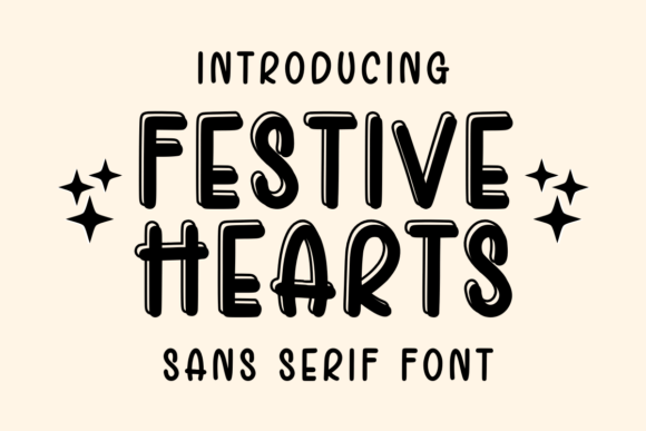 Festive Hearts: A Friendly, Modern Sans Serif Font for Brand Design