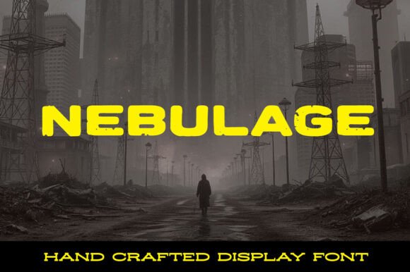 Nebulage: A Futuristic Display Font with Weathered Soul