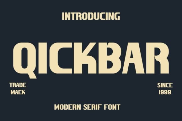 Qickbar: A Modern Sans Serif Font for Digital Branding